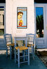 Terrasje in Skyros stad