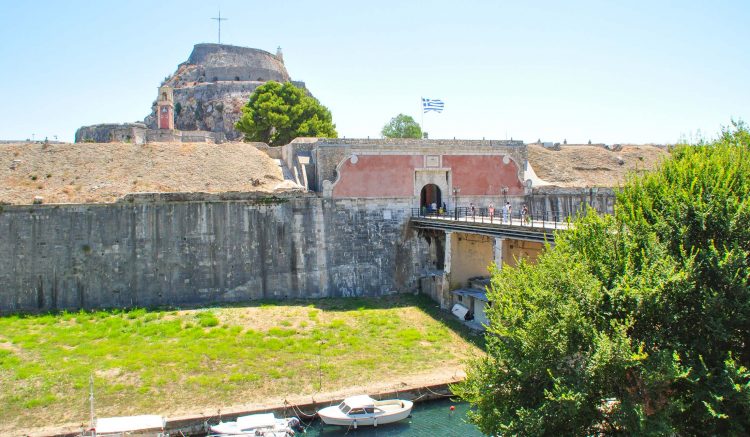 Het oude fort van Corfu